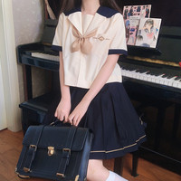 樱花家族 JK制服 津栄高等 短袖水手服 42cm套装