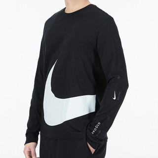 NIKE耐克男装2022春季新款运动服圆领休闲透气长袖T恤DD3396-010