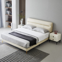 SUPER会员：SUNHOO 双虎-全屋家具 RC625 现代简约软包轻奢婚床 低箱床 1.5m