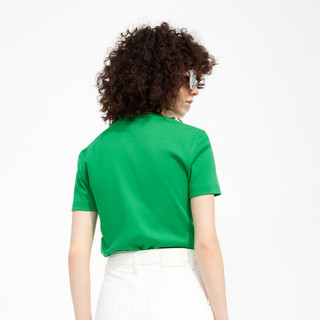 MO&Co. 摩安珂 女士圆领短袖T恤 MBB2TEET16 鲜绿色 XL