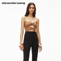 alexanderwang 亚历山大·王 女士弹力网眼褶皱镂空抹胸沙漠色