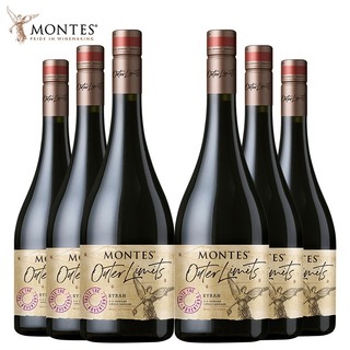 MONTES 蒙特斯 智利蒙特斯（montes）无极系列西拉进口红酒 干红葡萄酒750mL*6整箱装