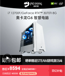 MLOONG 名龙堂 i7 12700F/B560M/16G/500G/RTX3070TI 8G高端台式主机电脑