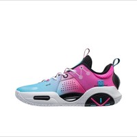 LI-NING 李宁 全城 9 V1.5 男子篮球鞋 ABAR077-13 荧光艳粉/海豚蓝 41.5