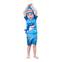 kocotree kk树 KQ21005 儿童分体泳衣 蓝色鲨鱼 110cm