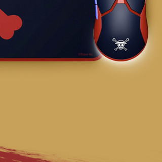 RAZER 雷蛇 毒蝰 mini 航海王限定款 有线鼠标 8500DPI RGB 黑红色+鼠标垫