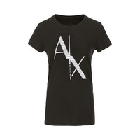 Armani Exchange 女士圆领简约LOGO休闲短袖T恤