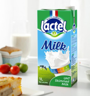 lactel 兰特 脱脂牛奶 1L*12盒