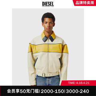 DIESEL X DIESEL复刻系列2022情侣款时尚复古皮夹克A052680QEAH