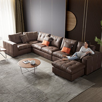 SUNHOO 双虎-全屋家具 539 科技布艺沙发 标准版 直排一字型（扶手1+1+扶手1）