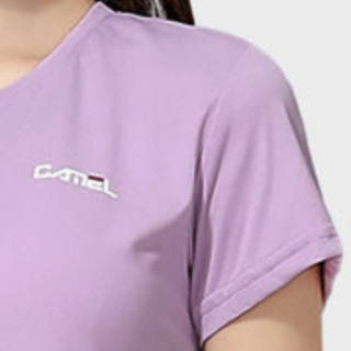 CAMEL 骆驼 女子运动T恤 A0S1SK104 紫罗兰 XXXXL