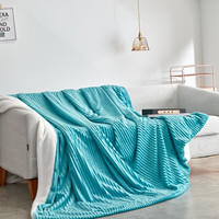 J.H.longess 布之美 魔法绒毛毯 孔雀蓝 150*200cm
