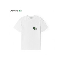 LACOSTE 拉科斯特 男士圆领短袖T恤 TH2058 白色 S