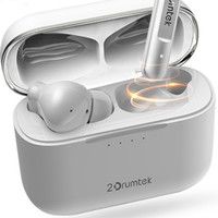 2Drumtek 二皮 B90 半入耳式真无线主动降噪蓝牙耳机 月光白