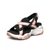 SKECHERS 斯凯奇 DLITE SANDAL系列 女士休闲凉鞋 57357 黑色/粉红色 39