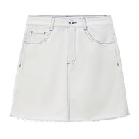 Semir 森马 女士短款半身裙 10-9321120092 本白 XL