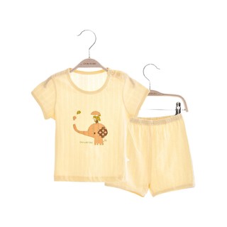 SAMBEDE 三木比迪 象与老鼠内衣系列 SME1829 儿童家居服套装 浅杏 73cm