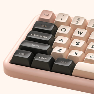 MelGeek 机械键盘无线蓝牙双模客制热插拔可换轴TTC键帽RGB平板电脑游戏办公复古粉色 MOJO60粉色 TTC月白轴