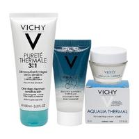 VICHY 薇姿 护肤套装 (水活霜15ml +温泉纯净三合一卸妆乳100ml+89赋能微精华露15ml)