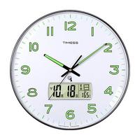 TIMESS 家用电波挂钟 p69a 14英寸双电波对时夜光版