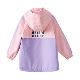 Hello Kitty 凯蒂猫 K173050 女童连帽风衣 奶油粉色 140cm