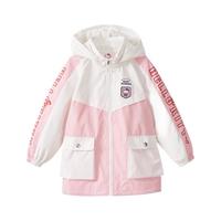 Hello Kitty 凯蒂猫 K173050 女童连帽风衣 米白色 110cm