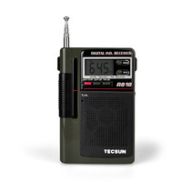 德生 R-818多全波段钟控收音机老人老年人用随身听小型调频R818 标配+4节充电电池套装