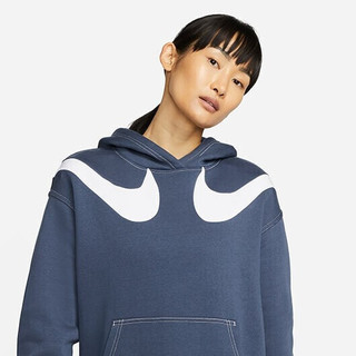 NIKE 耐克 SWSH FLC GX HOODIE 女子运动卫衣 DD5581-437 闪电蓝色 S