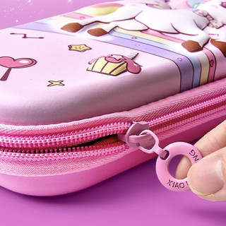 慢作 3D立体笔袋 快乐女孩 粉色 单个装