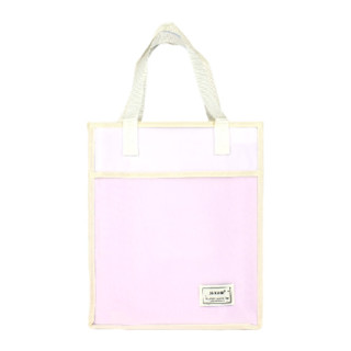 新普达 7463 双层网纱文件袋 A4 粉色 单个装