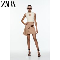 ZARA 春夏新款 女装 高腰交叉迷你裙 1971086 721