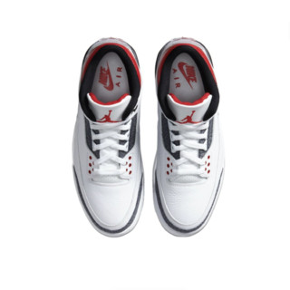 AIR JORDAN 正代系列 Air Jordan 3 Retro SE Denim 中性篮球鞋 CZ6431-100 黑色/白色/红色 44.5