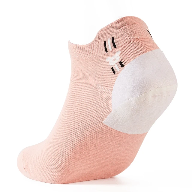 YOUQI 佑奇 女士短筒袜套装 YQ1014 5双装(淡粉色+浅灰色+白色+绿色+黑色)