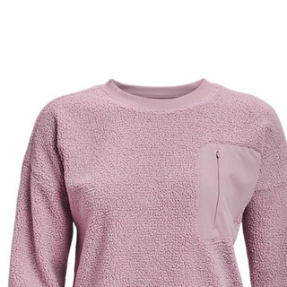 UNDER ARMOUR 安德玛 Boucle Crew 女子运动卫衣 1367056-698 粉红色 L