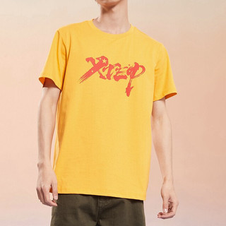 XTEP 特步 男子运动T恤 879229010081 明黄色 XL