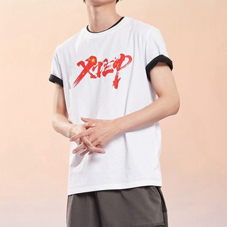 XTEP 特步 男子运动T恤 879229010081 白色 M