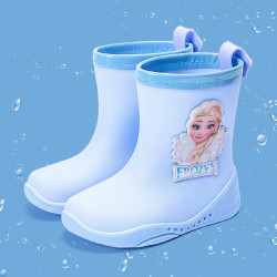 disney迪士尼冰雪奇缘爱莎公主儿童雨鞋女小童水靴宝宝轻便防滑女童