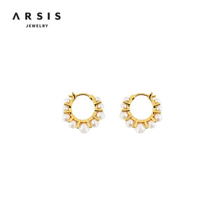 ARSIS 耳环女原创设计耳钉时尚饰品耳饰生日礼物送女友 豆蔻珍珠耳环