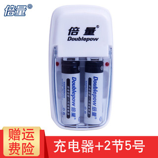 Doublepow 倍量 DP-AA780mAh 5号充电电池 1.2V 780mAh 2粒装+2槽充电器