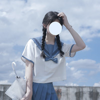 樱花家族 JK制服 樱之高 蓝色水手服 A款套装