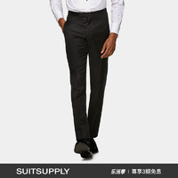 SUITSUPPLY Brescia S110支 羊毛修身男士礼服长裤 黑色