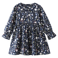 Annil 安奈儿 EG213027 女童连衣裙 蓝黄花 160cm