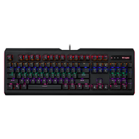 雷柏（Rapoo） V500L混彩有线USB背光104键游戏机械键盘黑色（绝地求生吃鸡辅助电脑游戏） 黑色青轴