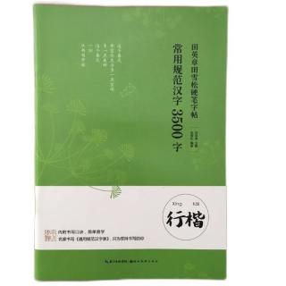 湖北美术出版社 常用规范汉字 行楷 3500字 单本装