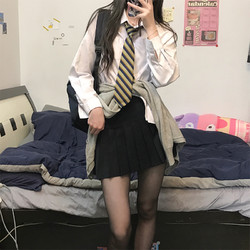 尺呎间 JK制服 学姐风 纯欲百褶短裙 黑色