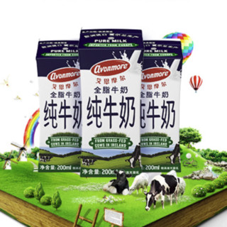 avonmore 全脂纯牛奶 200ml*12盒