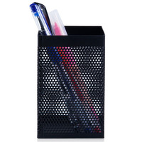 GuangBo 广博 WZ5921 金属网纹方形笔筒 黑色 单个装
