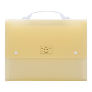 KOKUYO 国誉 淡彩曲奇系列 WSG-DFC130Y A4风琴包文件夹 12层 黄色 单个装