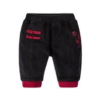 懿琪宝贝 B04KZ012 男童加绒中式休闲裤 黑色 100cm