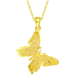 今日必买：周大生 G0GC0002 蝴蝶足金吊坠 1.74g